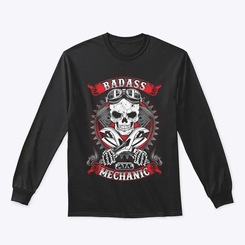 Badass Mechanic, Long Sleeve Tee